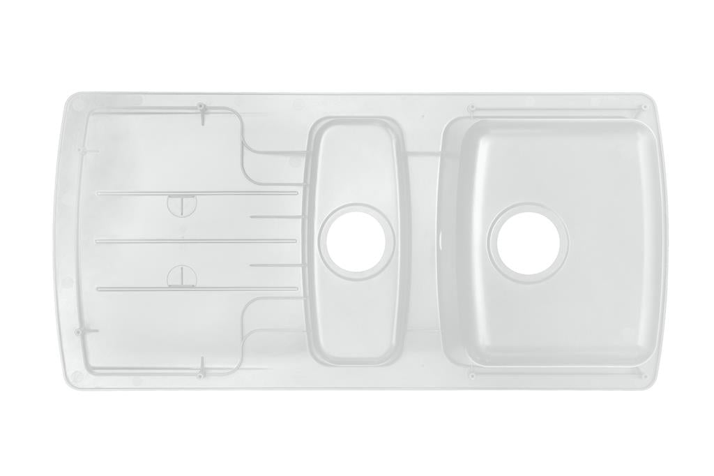 Liquida ZEN150WH 1.5 Bowl Composite Reversible White Kitchen Sink And Waste Kit