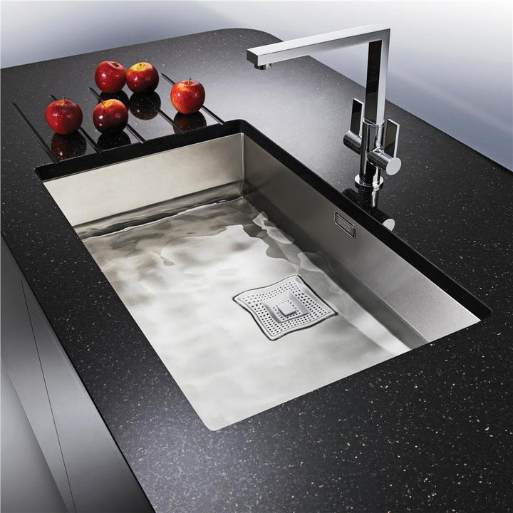 Franke Bern Square Style Twin Lever Swivel Spout Mono Mixer Chrome Kitchen Tap