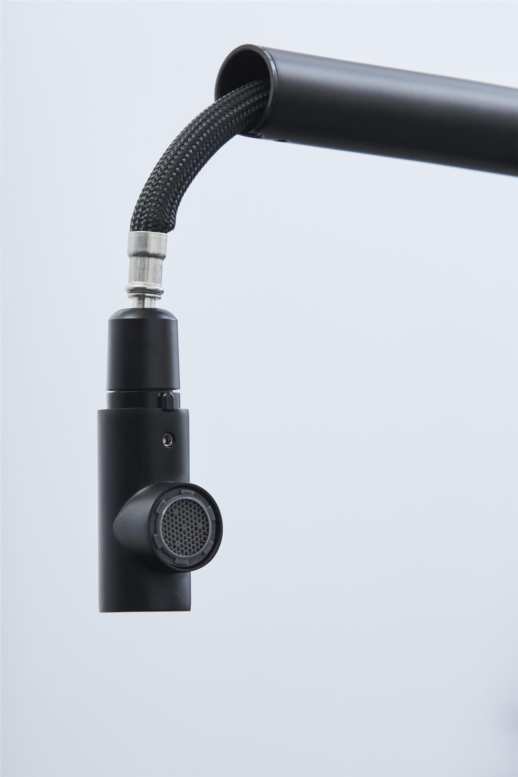 Liquida W15BL Single Lever Swivel Spout Pull Out Spray Black Kitchen Mixer Tap