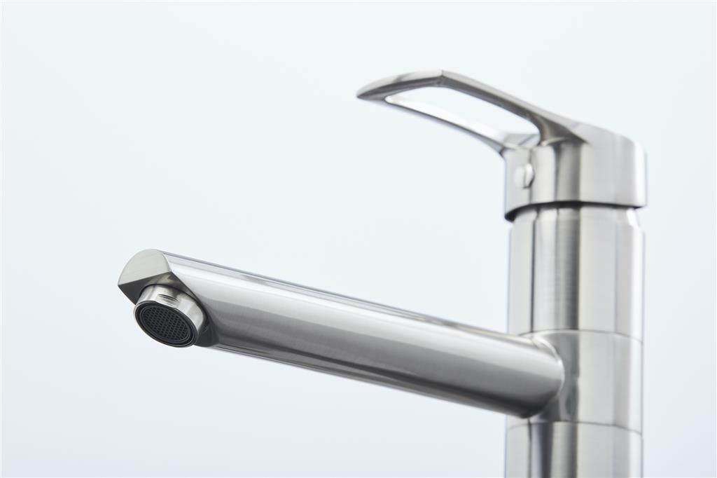 Liquida W16BN Single Lever 360 Degree Swivel Spout Brushed Nickel Kitchen Tap