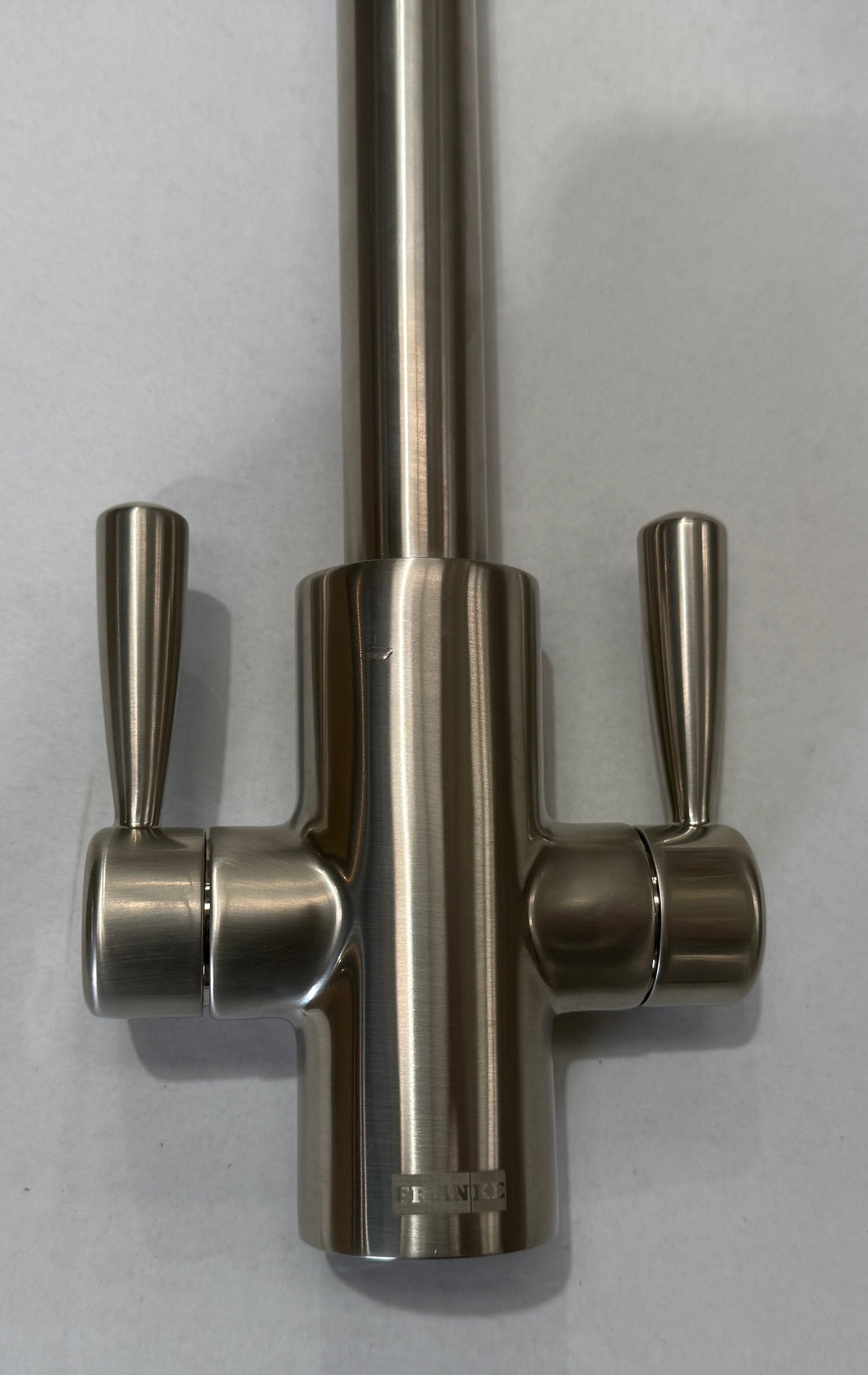 Franke Ascona U Spout Silk Steel Kitchen Tap Twin Lever Swivel Mixer - GRADED