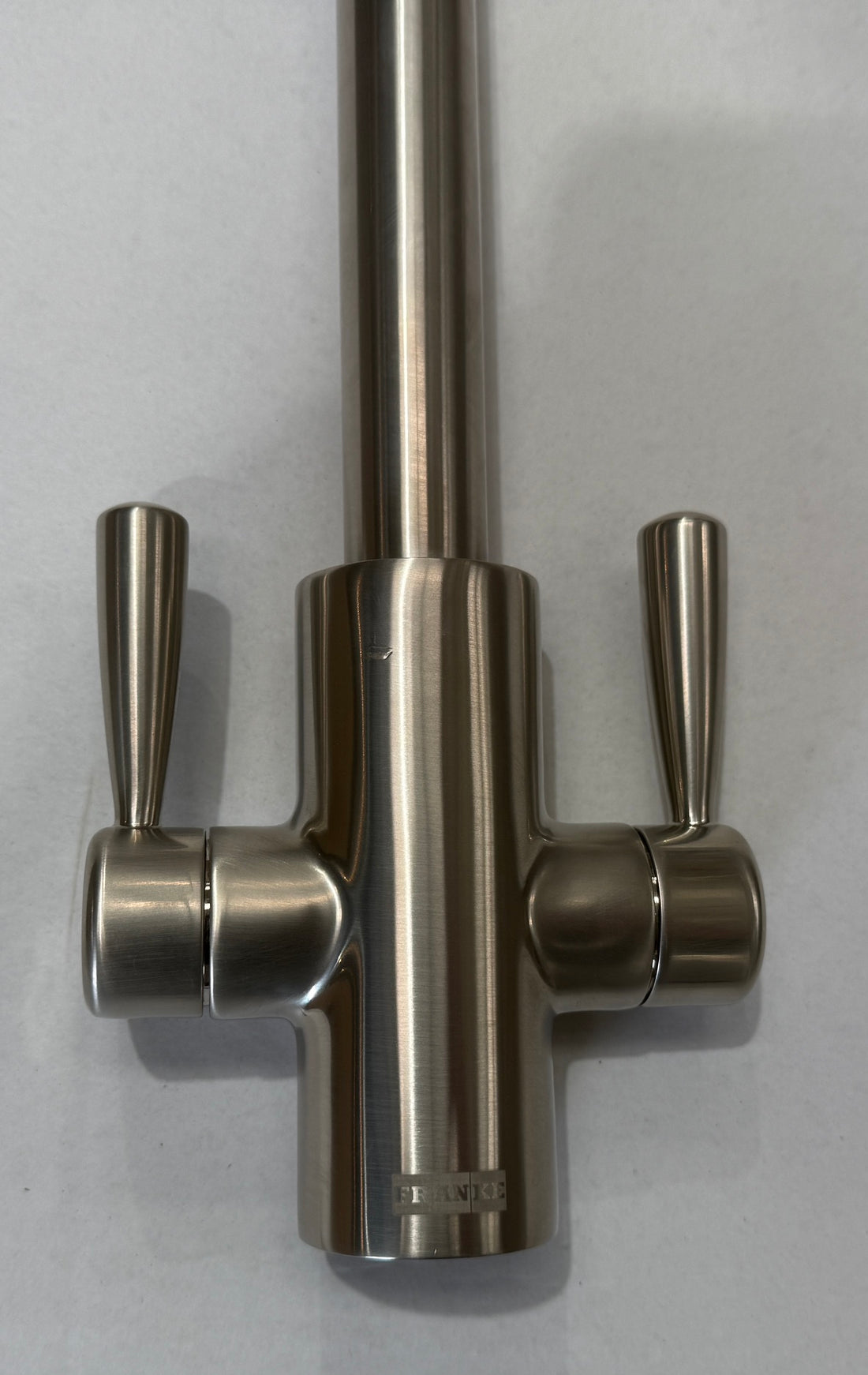 Franke Ascona U Spout Silk Steel Kitchen Tap Twin Lever Swivel Mixer - GRADED