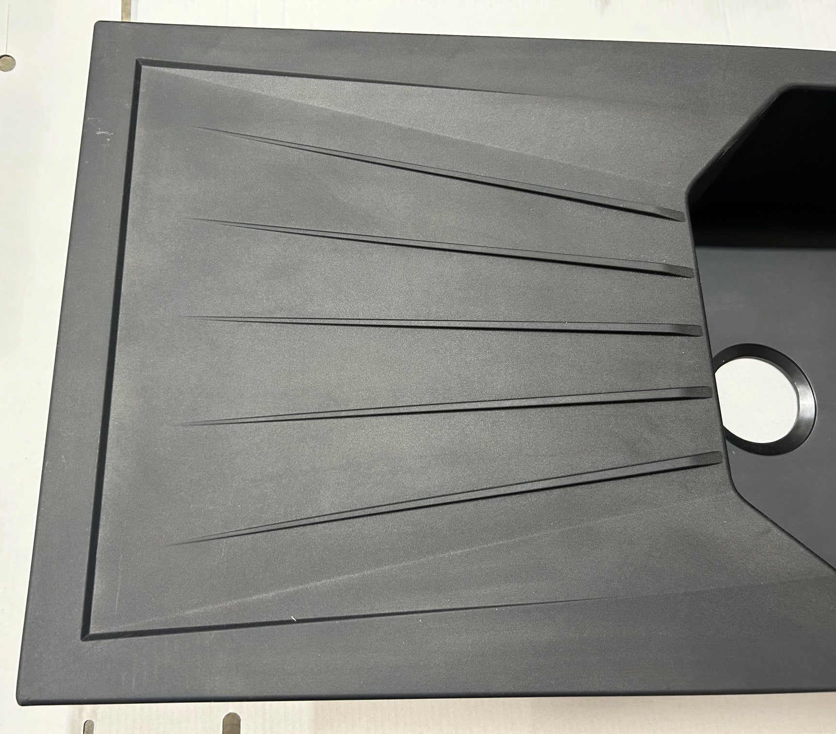 Liquida AGV100BL 1.0 Bowl Composite Reversible Black Kitchen Sink - GRADED