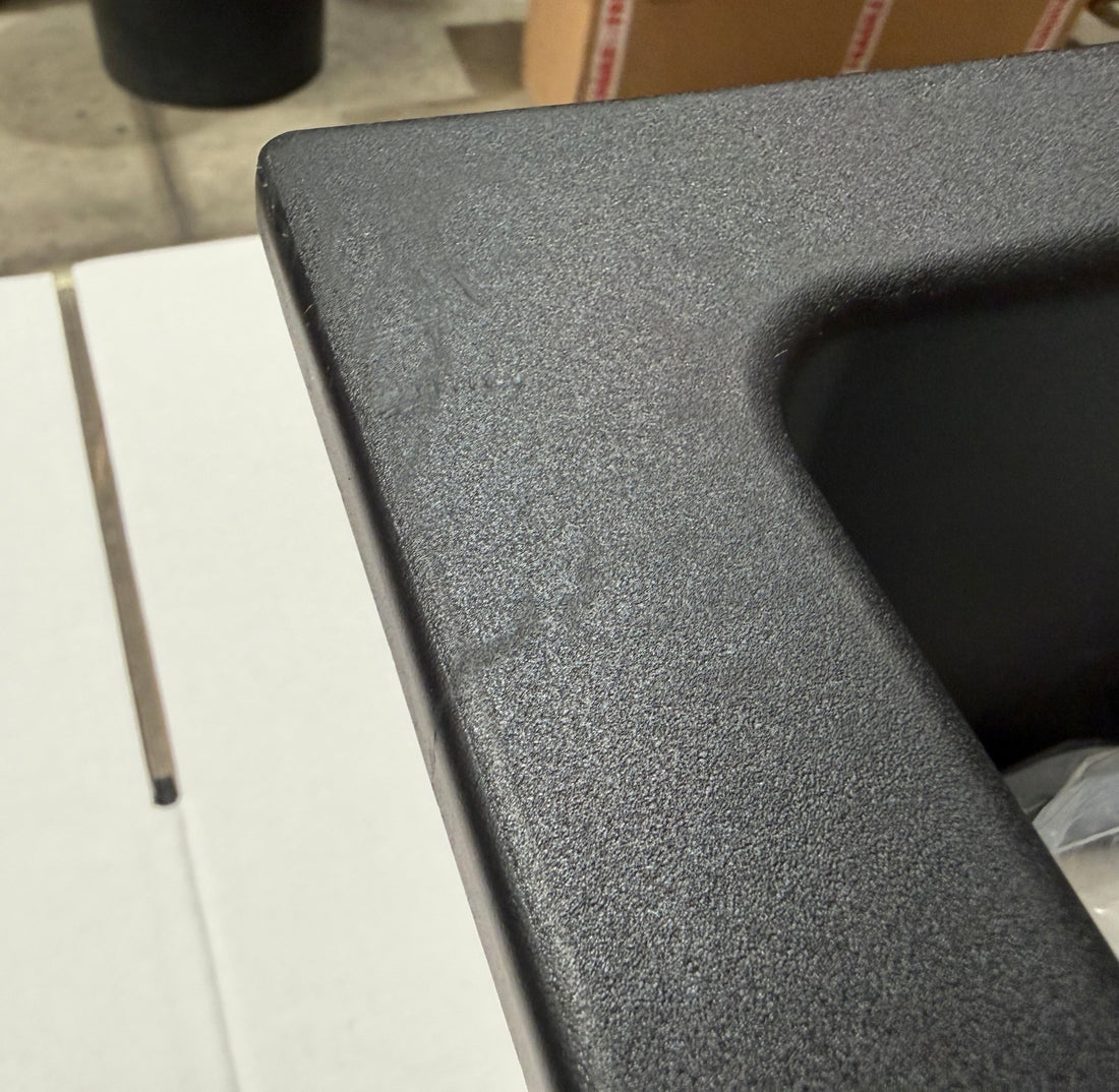 Liquida AGV100BL 1.0 Bowl Composite Reversible Black Kitchen Sink - GRADED