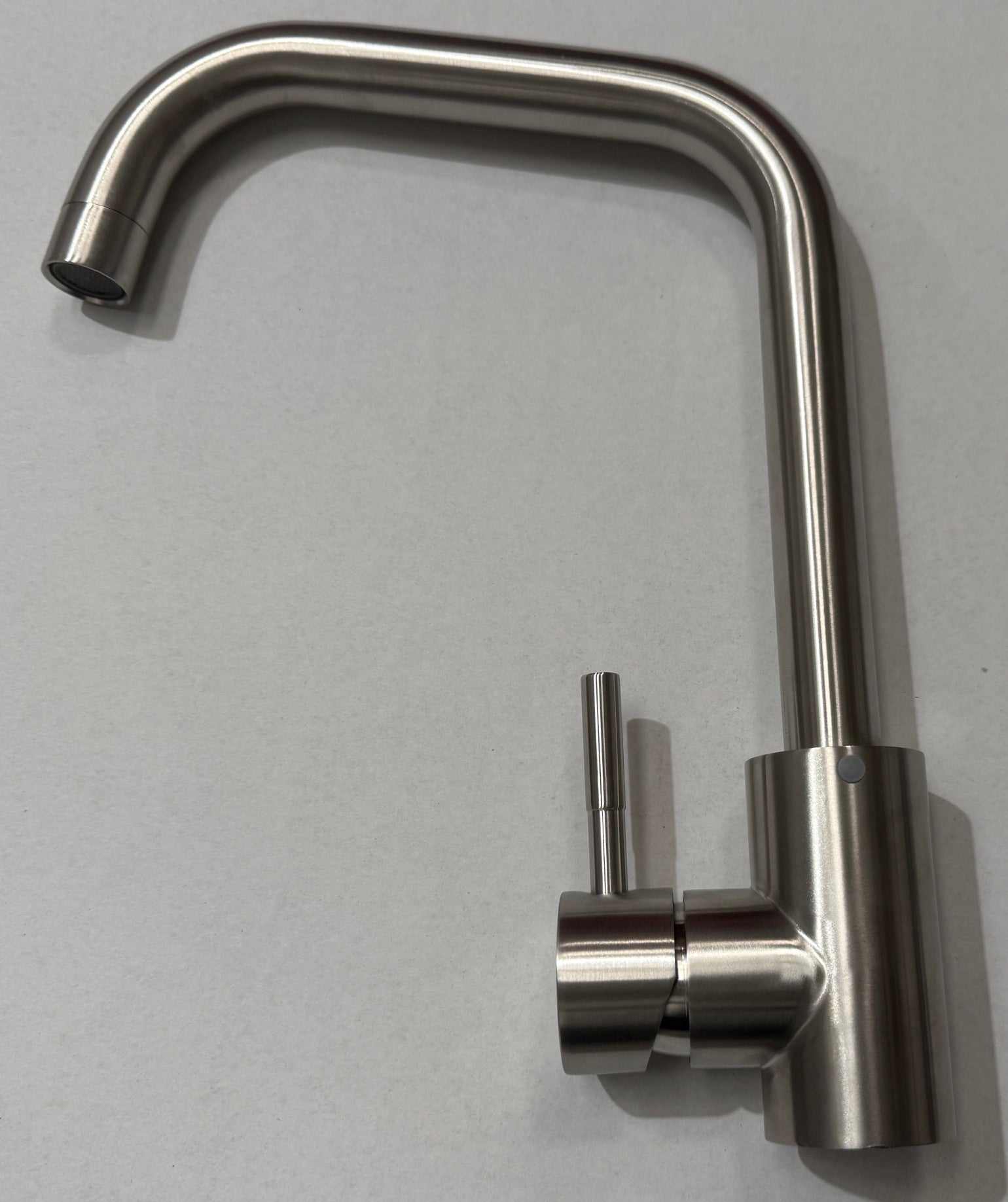 Reginox Salina BN Brushed Nickel Single Lever Square Neck Kitchen Tap - GRADED