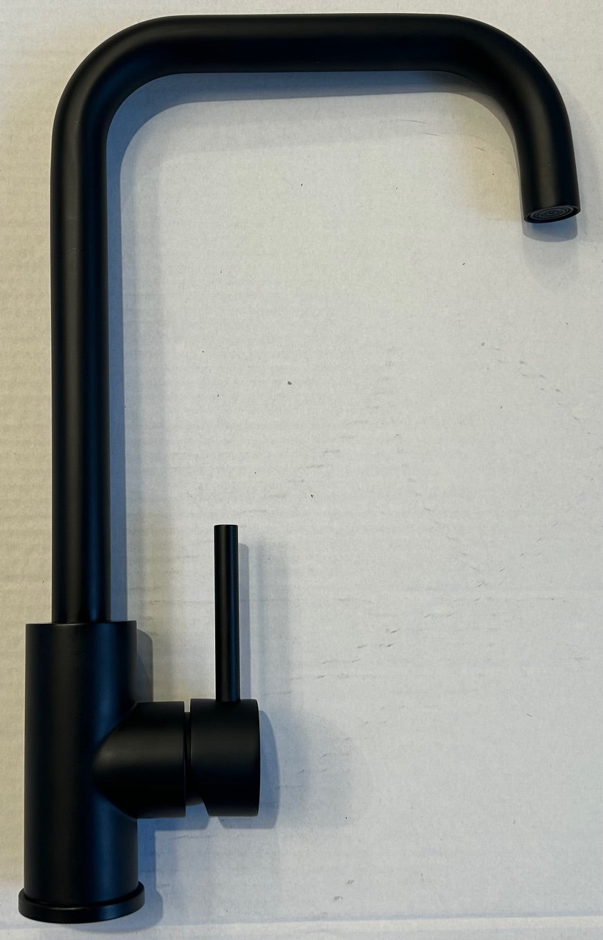 Liquida FR93MB Matt Black 360 Degree Swivel Spout Kitchen Tap - GRADED