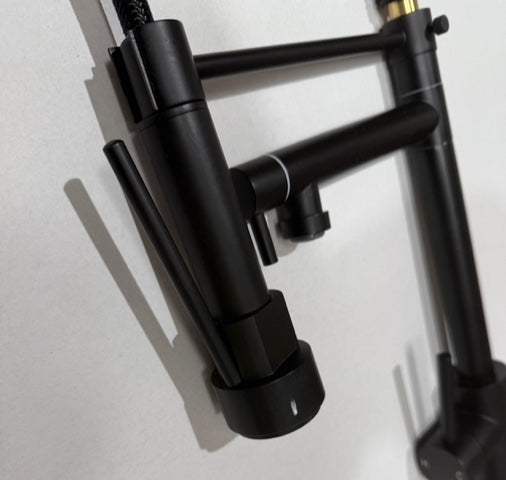 Liquida Black Swivel Spout Kitchen Tap With Directional Spray, GR264MB  - GRADED