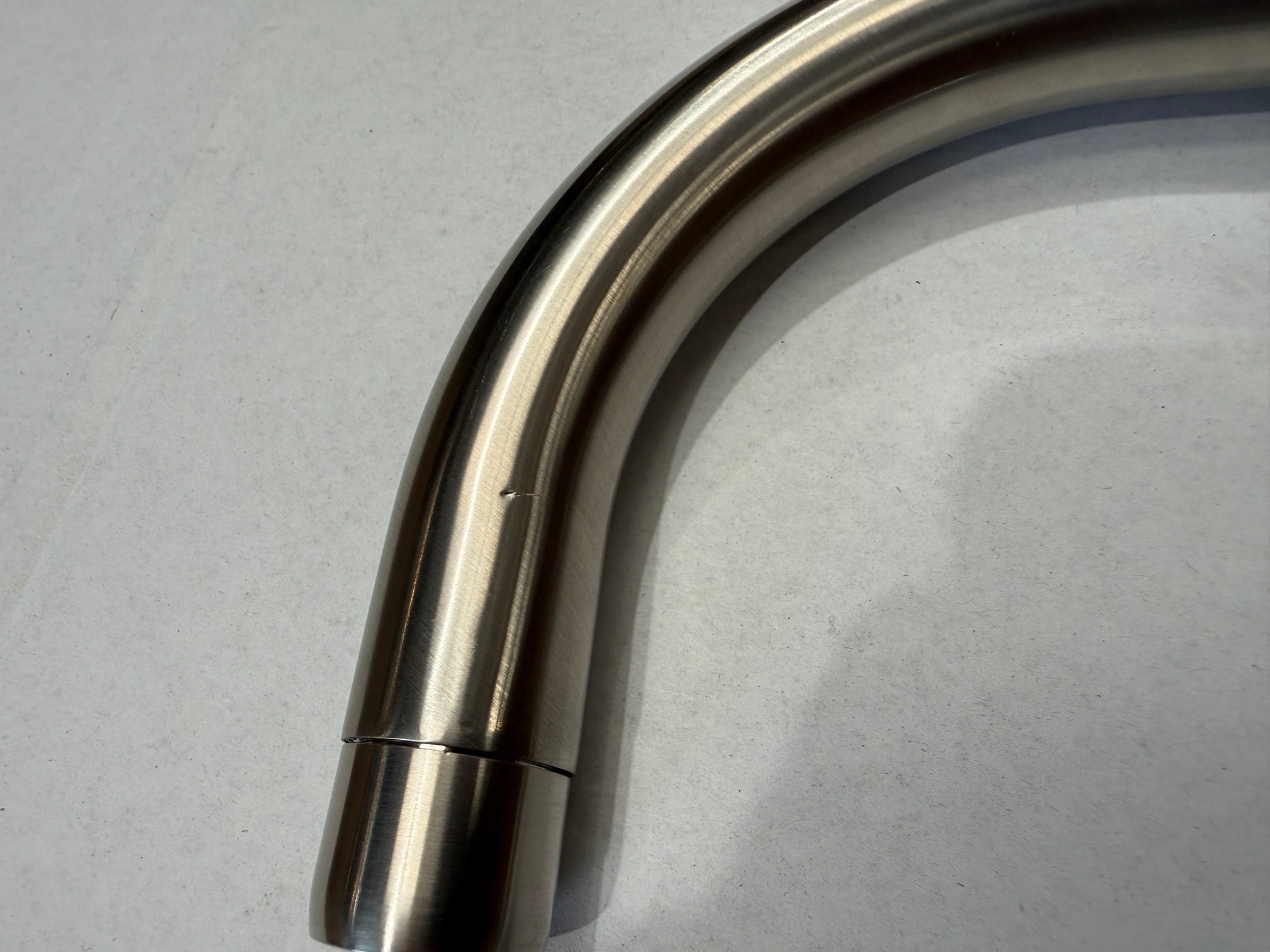 Franke Ascona U Spout Silk Steel Kitchen Tap Twin Lever Swivel Mixer - GRADED