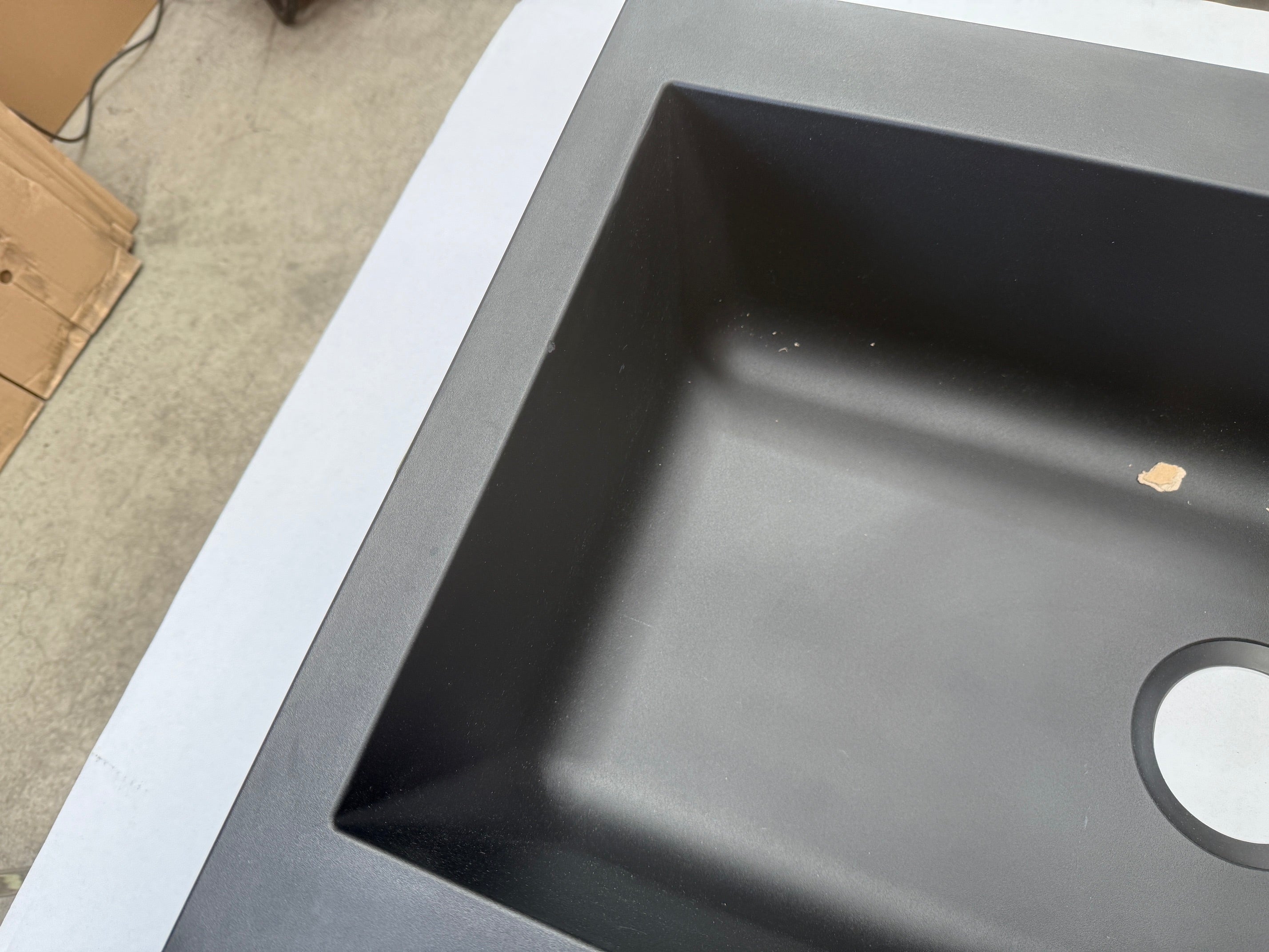 Liquida KAV860BL 1.0 Large Bowl Composite Black Kitchen Sink 860x500mm - GRADED
