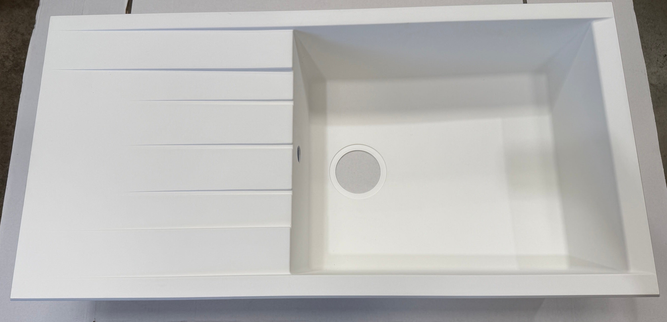Liquida CU10WH 1.0 Bowl Inset Composite Reversible White Kitchen Sink - GRADED