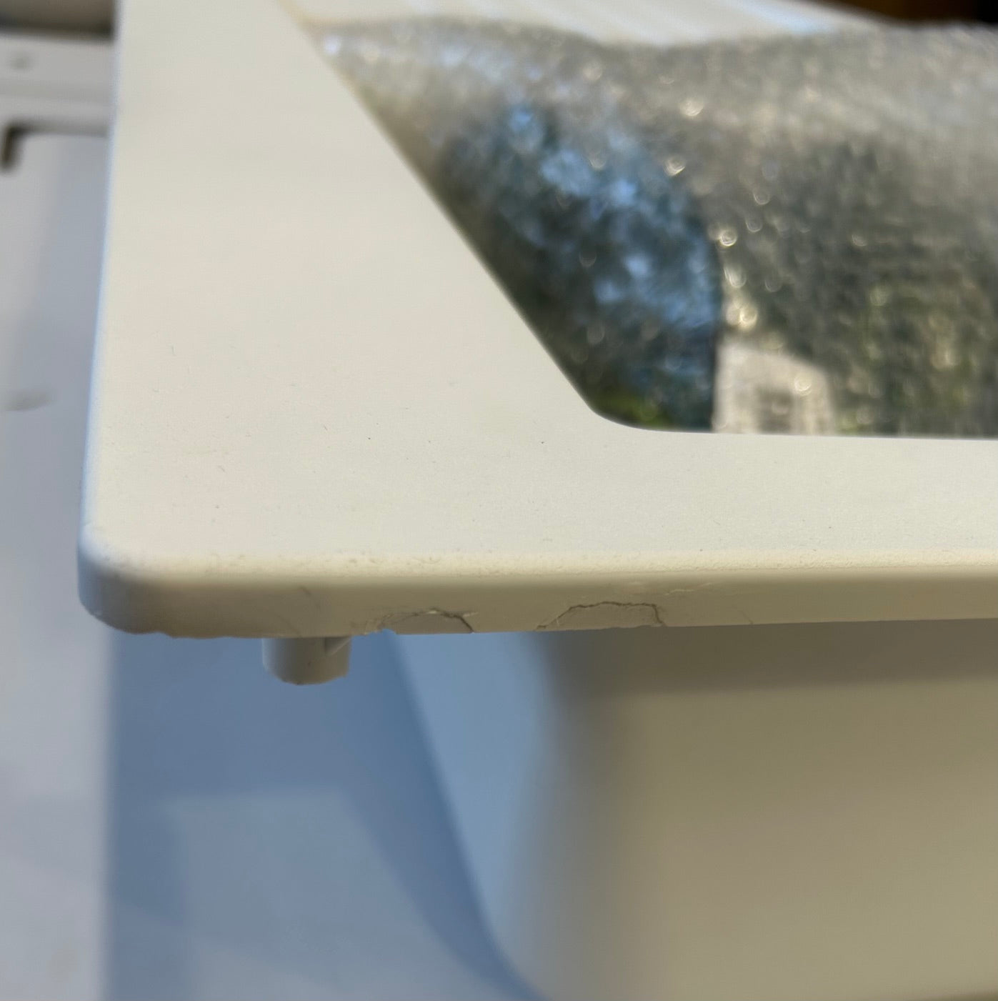 Liquida KAV150WH 1.5 Bowl Composite Reversible White Kitchen Sink - GRADED