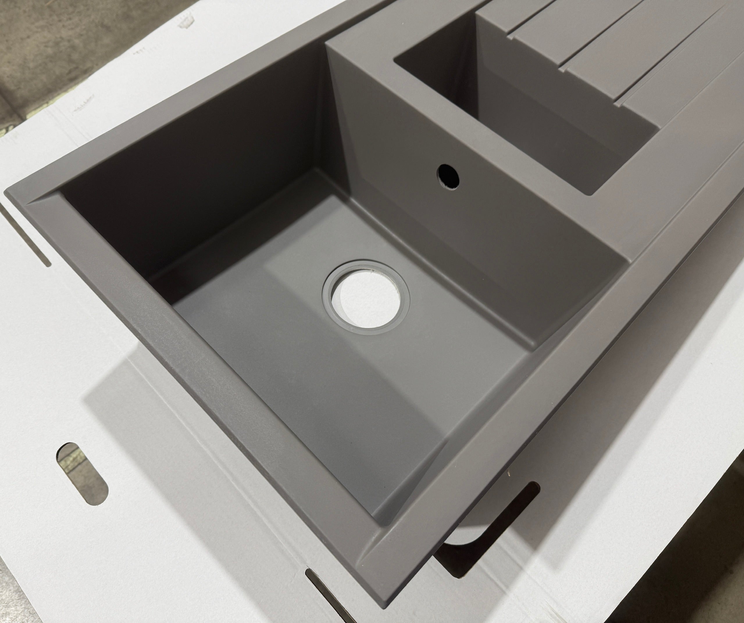 Liquida CU15GR 1.5 Bowl Composite Reversible Inset Grey Kitchen Sink - GRADED