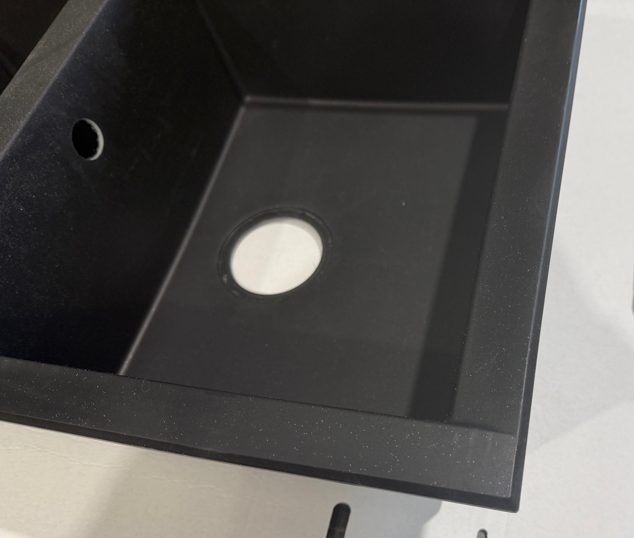 Liquida CU15BL 1.5 Bowl Composite Reversible Inset Black Kitchen Sink - GRADED