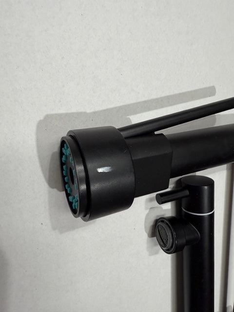Liquida Black Swivel Spout Kitchen Tap With Directional Spray, GR264MB  - GRADED