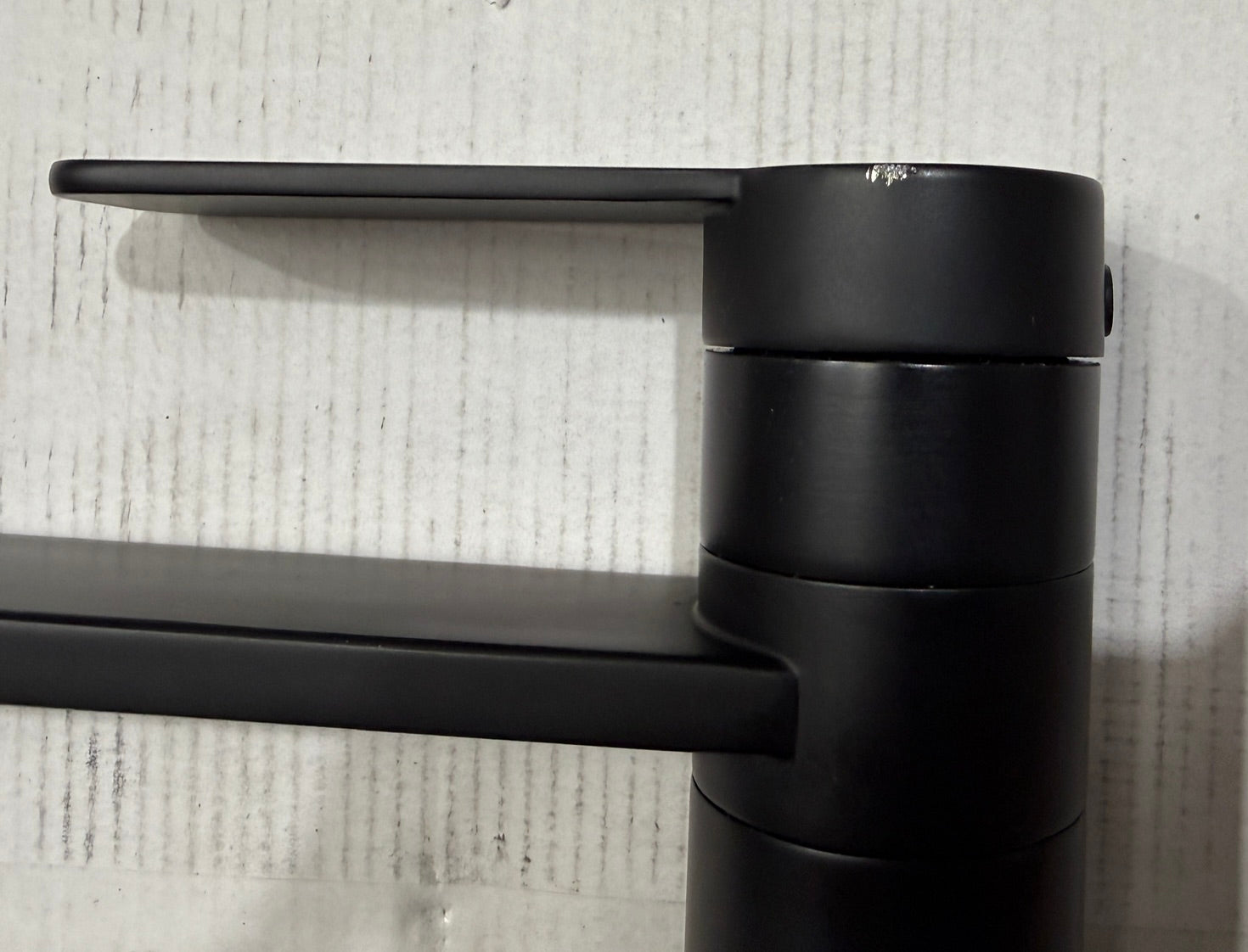 Liquida LX390BL Black Single Lever Pillar Kitchen Tap with Swivel Spout - GRADED