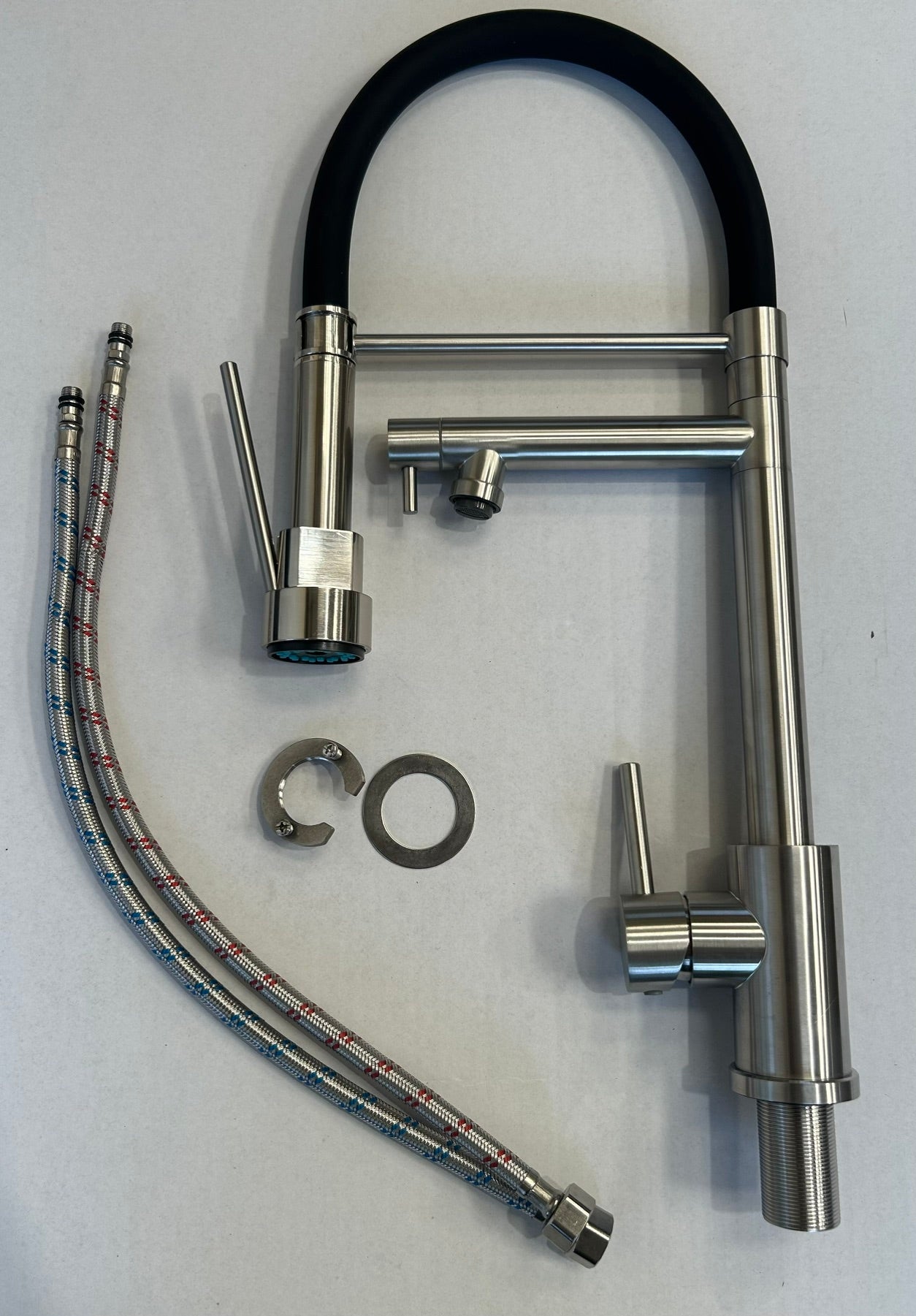 Liquida GD385BS Brushed Steel Multi Use Pull Out Kitchen Mixer Tap - GRADED