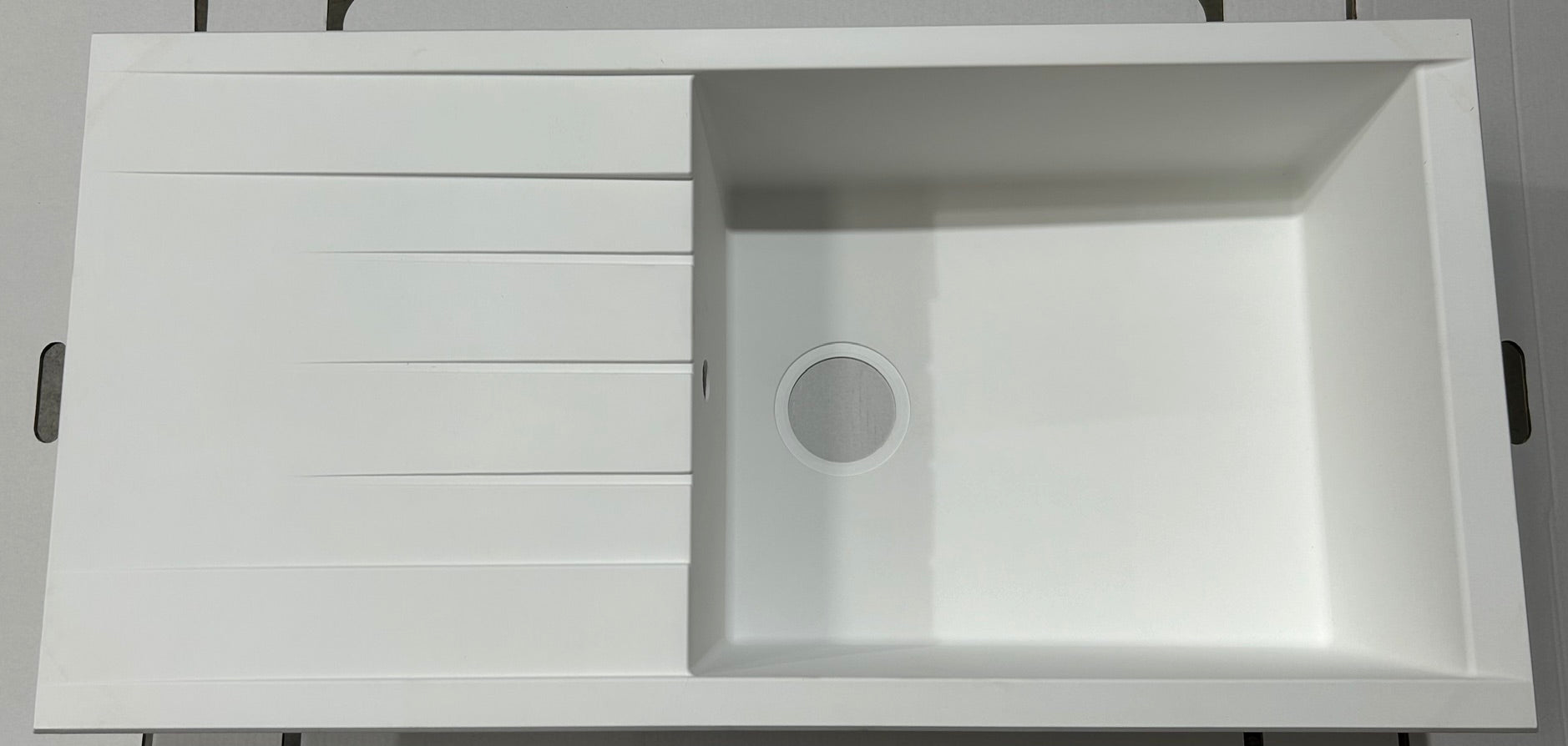 Liquida CU10WH 1.0 Bowl Composite Reversible Inset White Kitchen Sink - GRADED