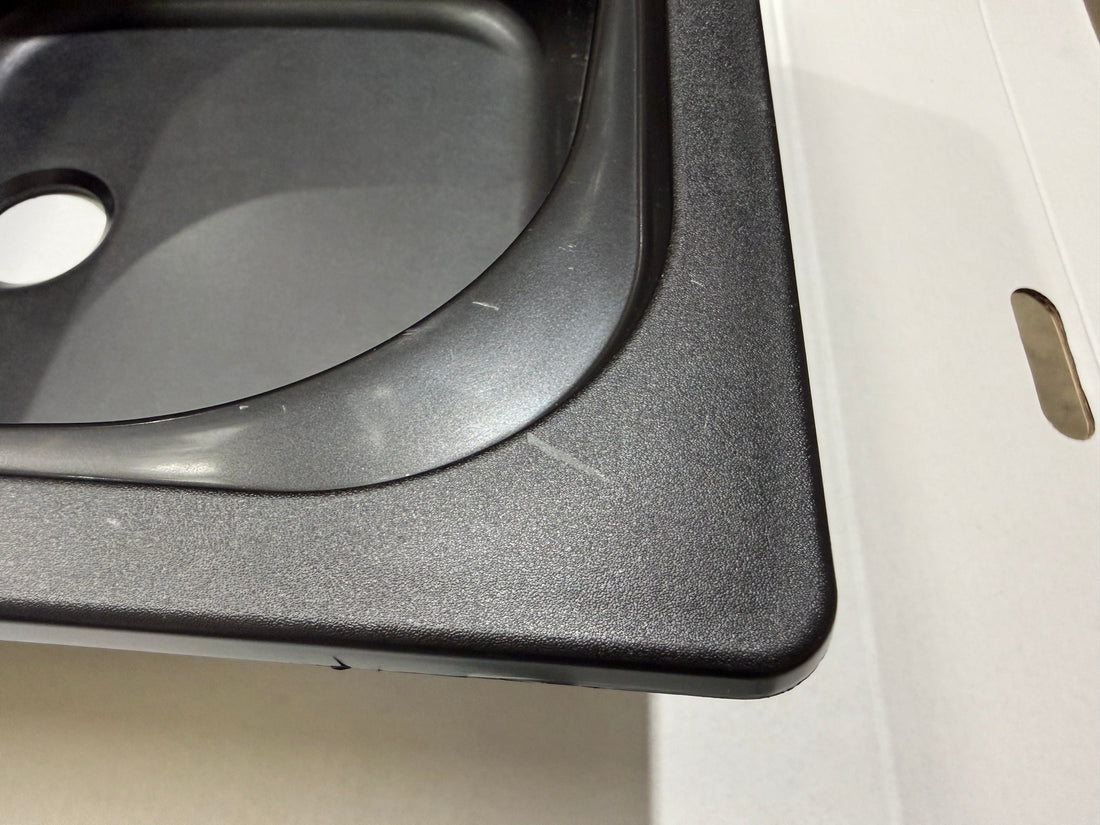 Liquida CMP5BL 1.0 Bowl Reversible Inset Black Kitchen Sink - GRADED