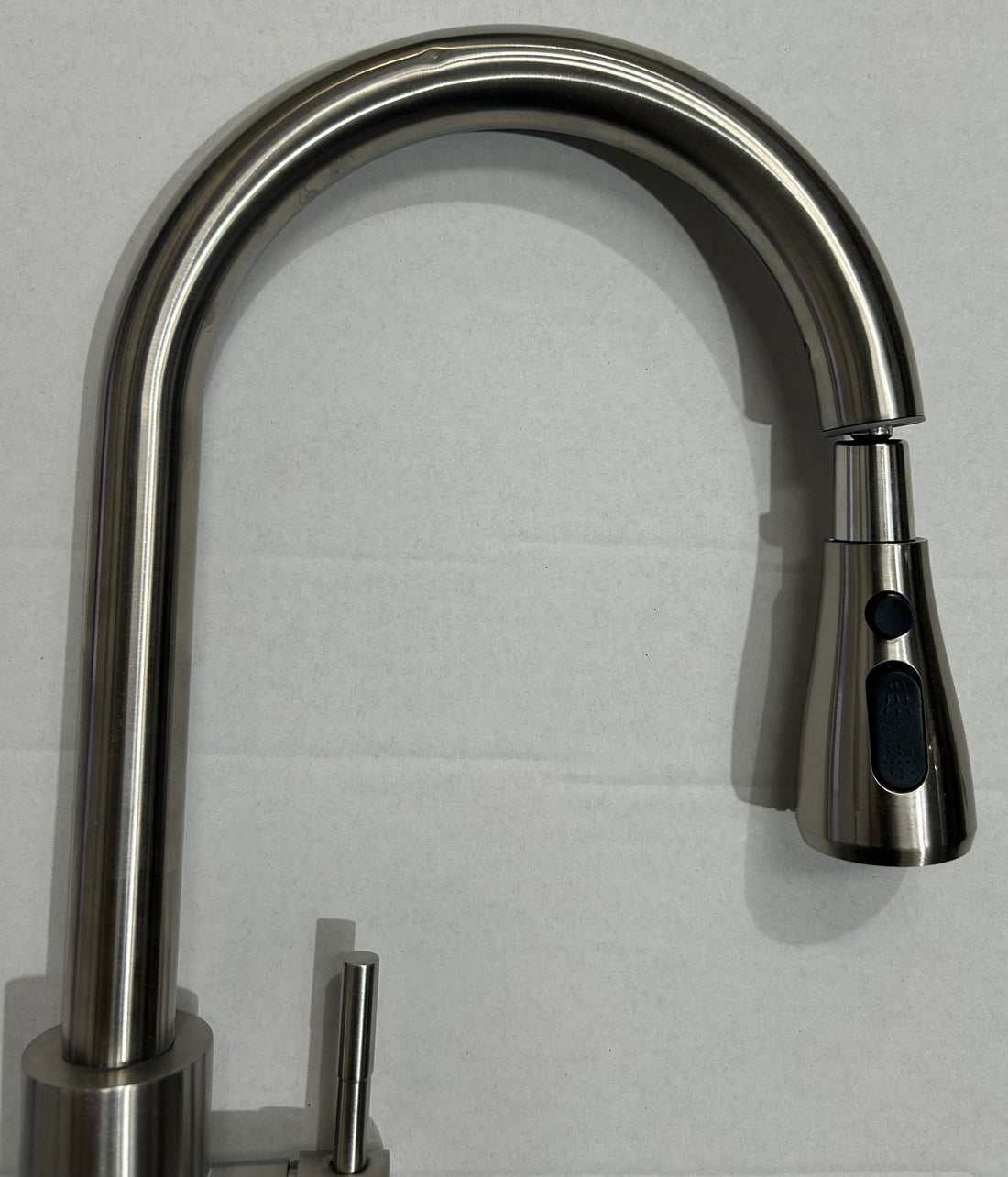 Liquida KPO11BS Brushed Steel Single Lever Kitchen Tap, Pull Out Spray - GRADED