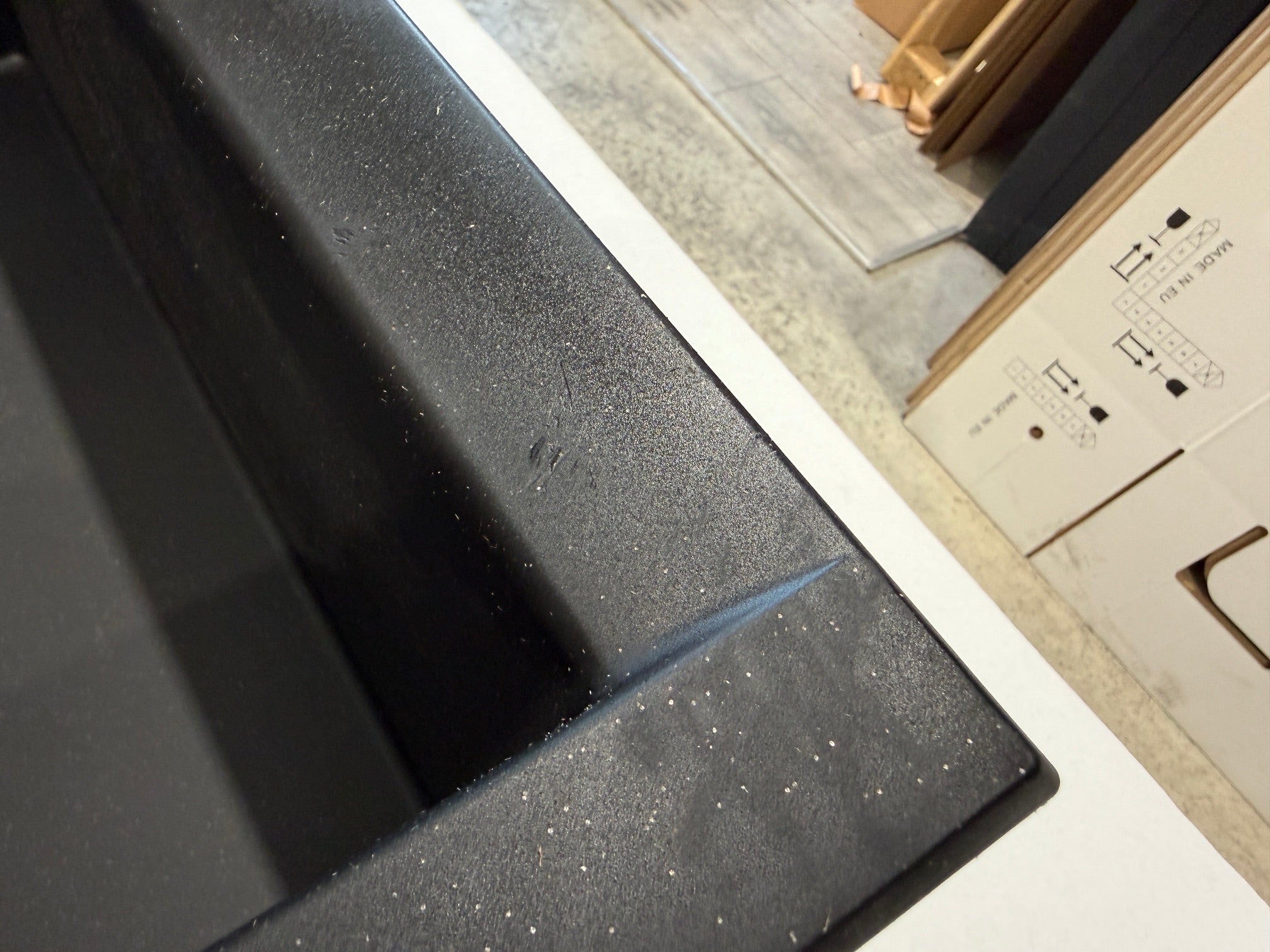 Liquida CU15BL 1.5 Bowl Composite Reversible Inset Black Kitchen Sink - GRADED