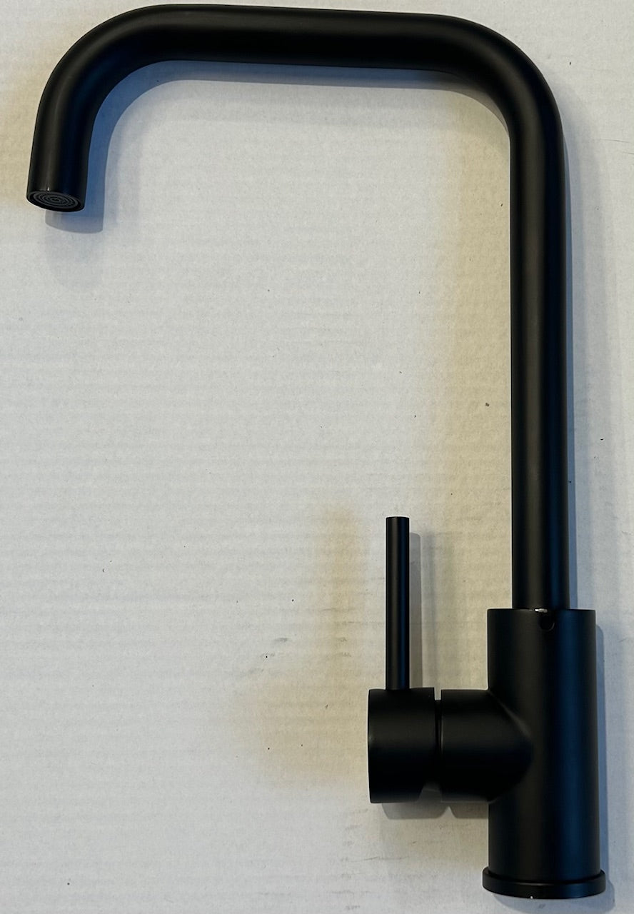 Liquida FR93MB Matt Black 360 Degree Swivel Spout Kitchen Tap - GRADED