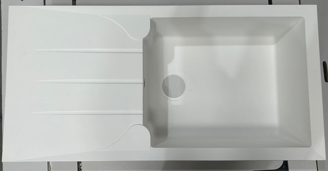 Liquida LP10WH 1.0 Bowl Composite Reversible Inset White Kitchen - GRADED