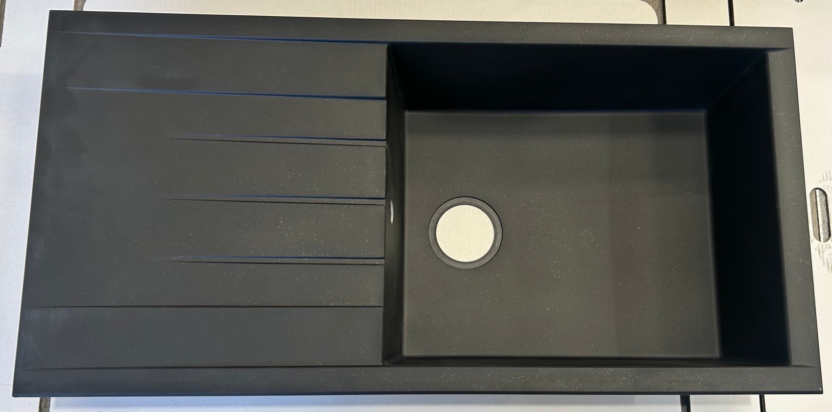 Liquida CU10BL 1.0 Bowl Black Composite Kitchen Sink Inset Reversible - GRADED