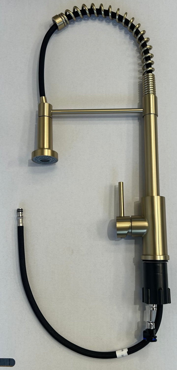 Liquida CT595BR Brass Spring Kitchen Pull Out Spray Kitchen Tap - GRADED x 1