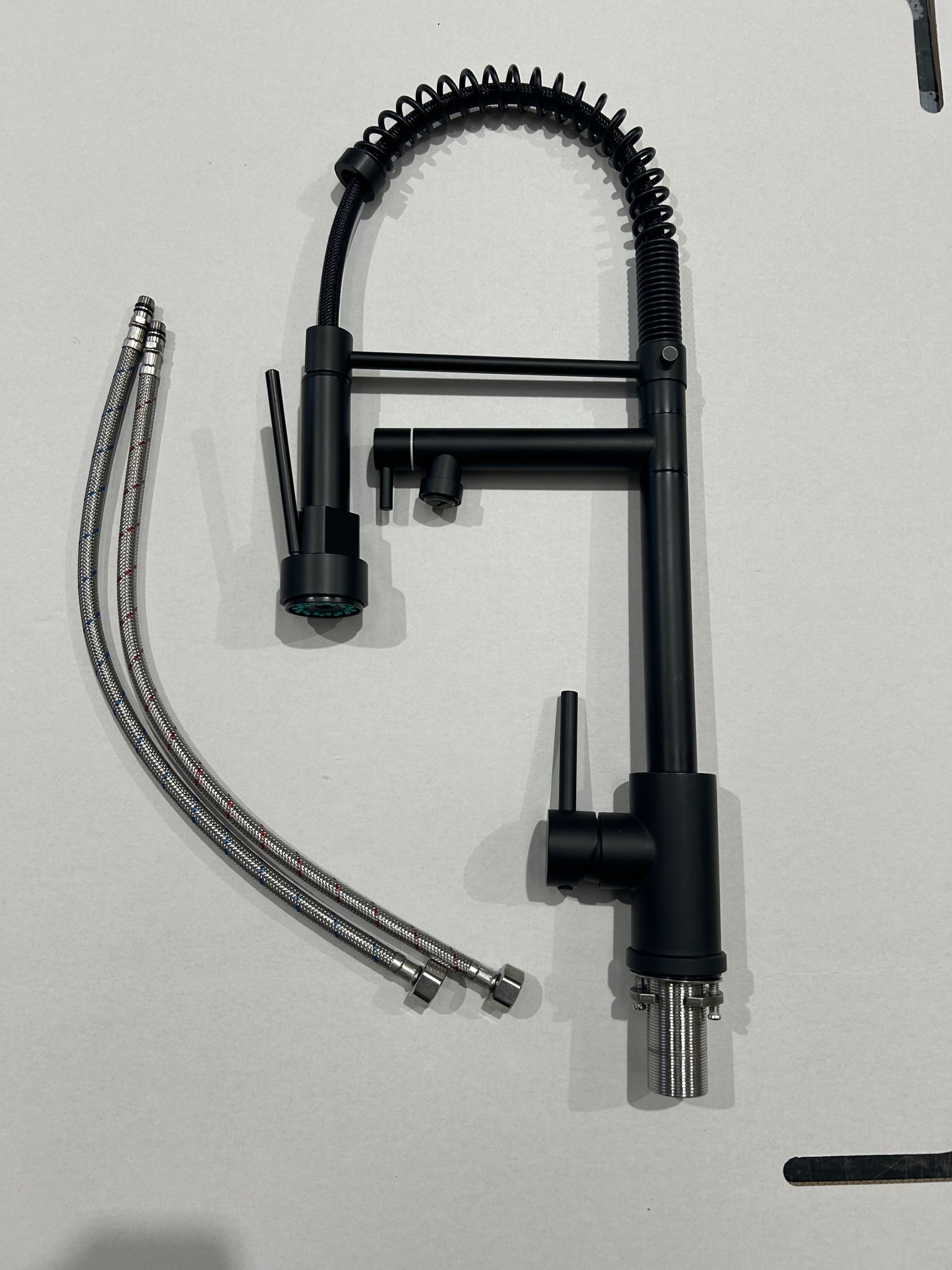Liquida Black Kitchen Tap With Swivel Spout & Directional Spray - GR264MB
