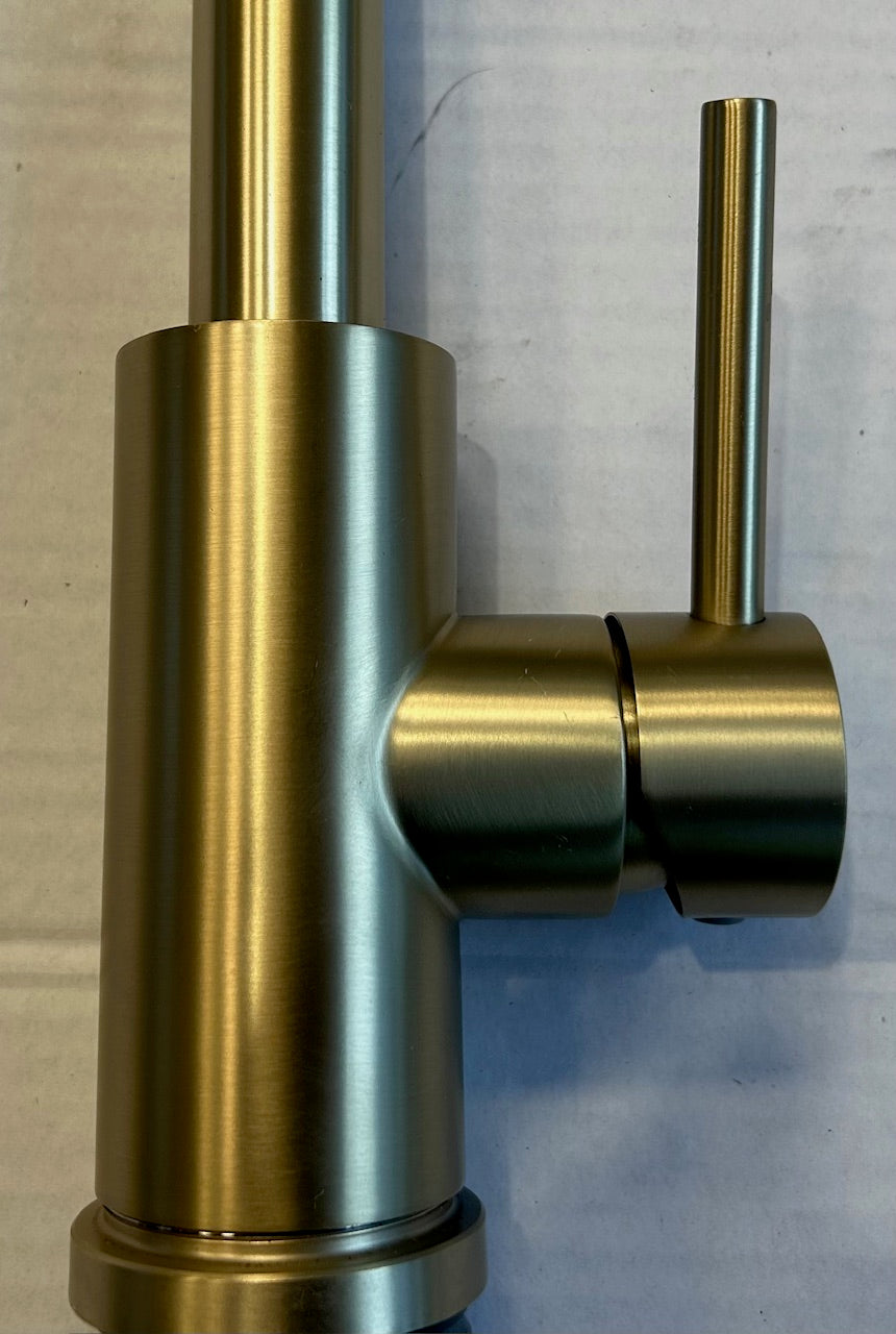Liquida CT595BR Brass Spring Kitchen Tap with Pull Out Spray - GRADED