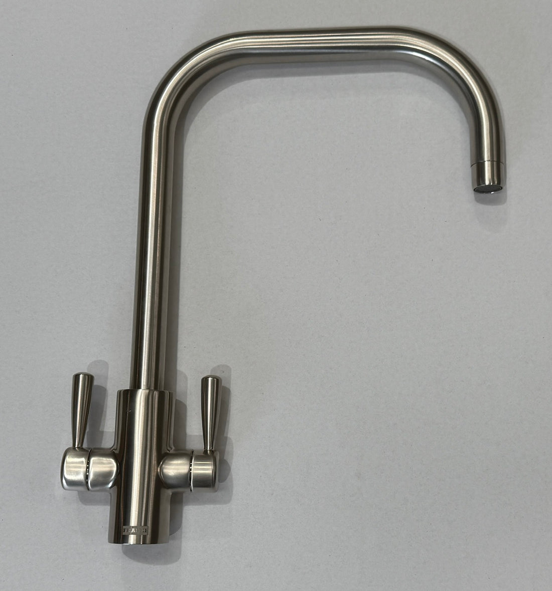 Franke Ascona U Spout Silk Steel Kitchen Tap Twin Lever Swivel Mixer - GRADED