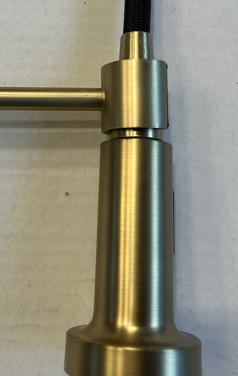 Liquida CT595BR Brass Spring Kitchen Tap with Pull Out Spray - GRADED
