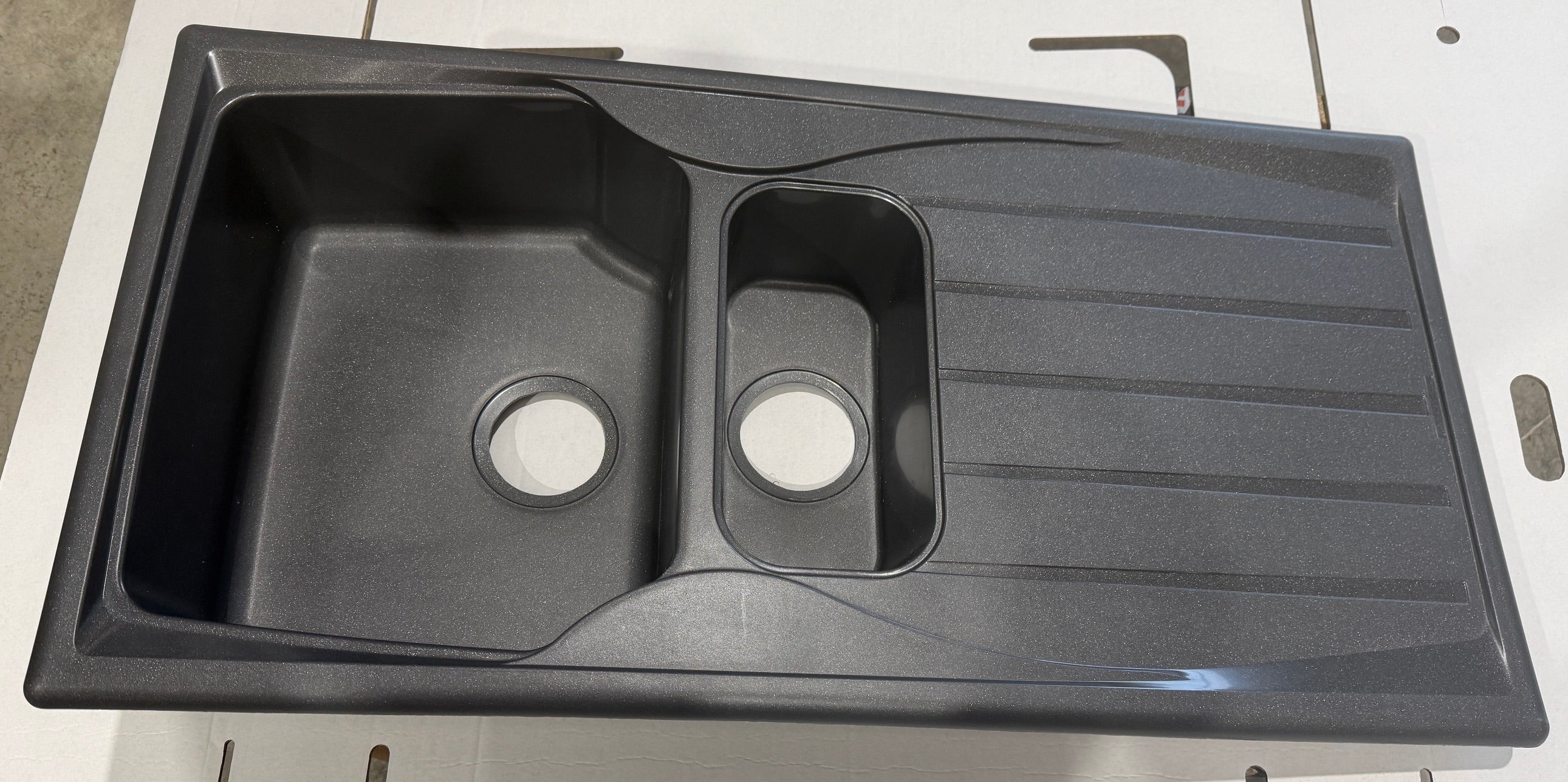 Liquida CMP15GR 1.5 Bowl Reversible Graphite Grey Kitchen Sink - GRADED