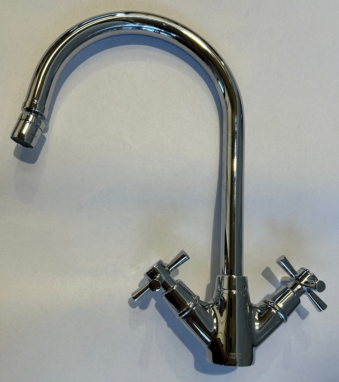 Franke Rotaflow J Spout Traditional Twin Lever Chrome Mixer Tap - GRADED