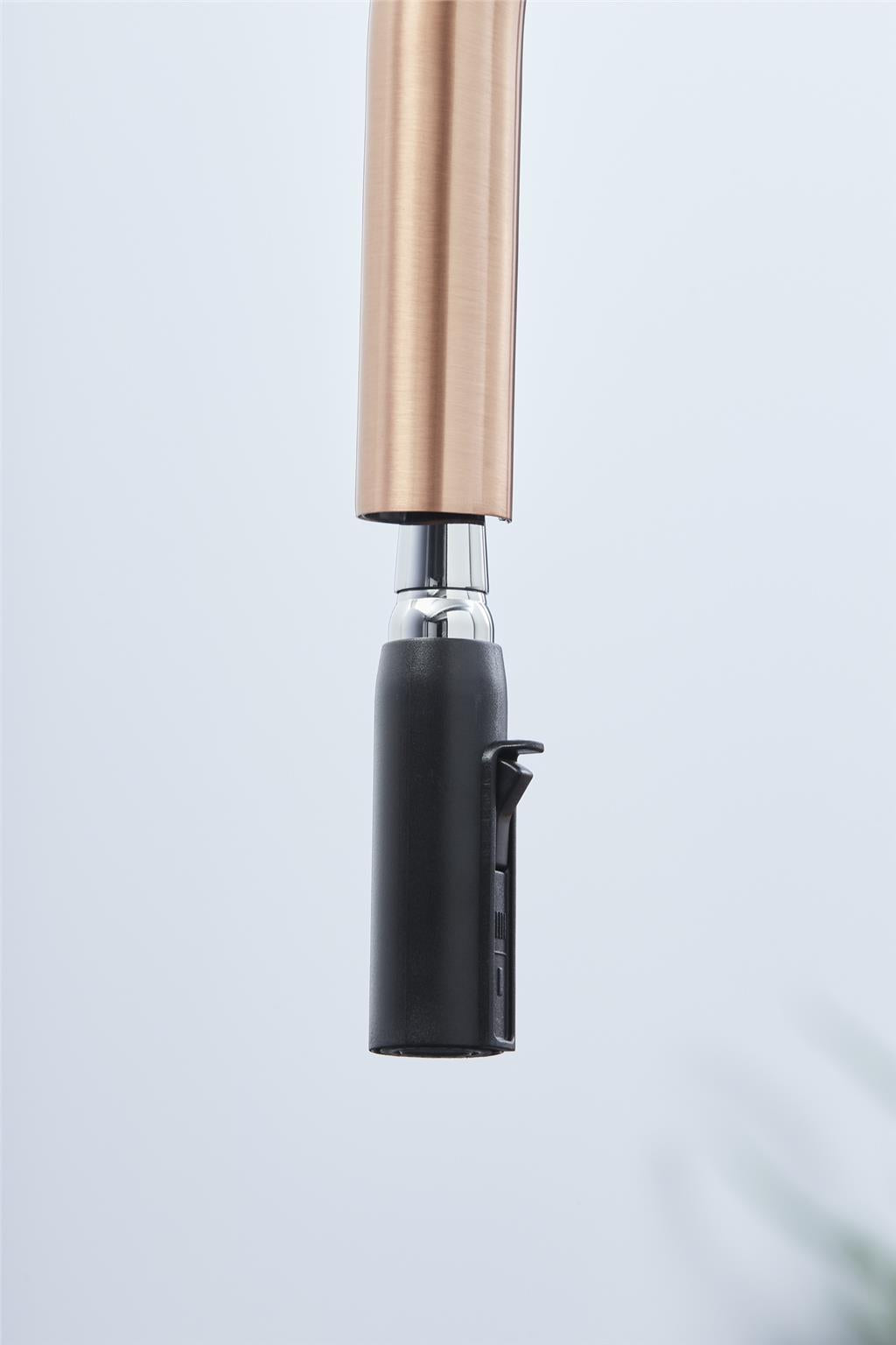 Liquida W19CP Single Lever Pull Out Head Copper Kitchen Mixer Tap