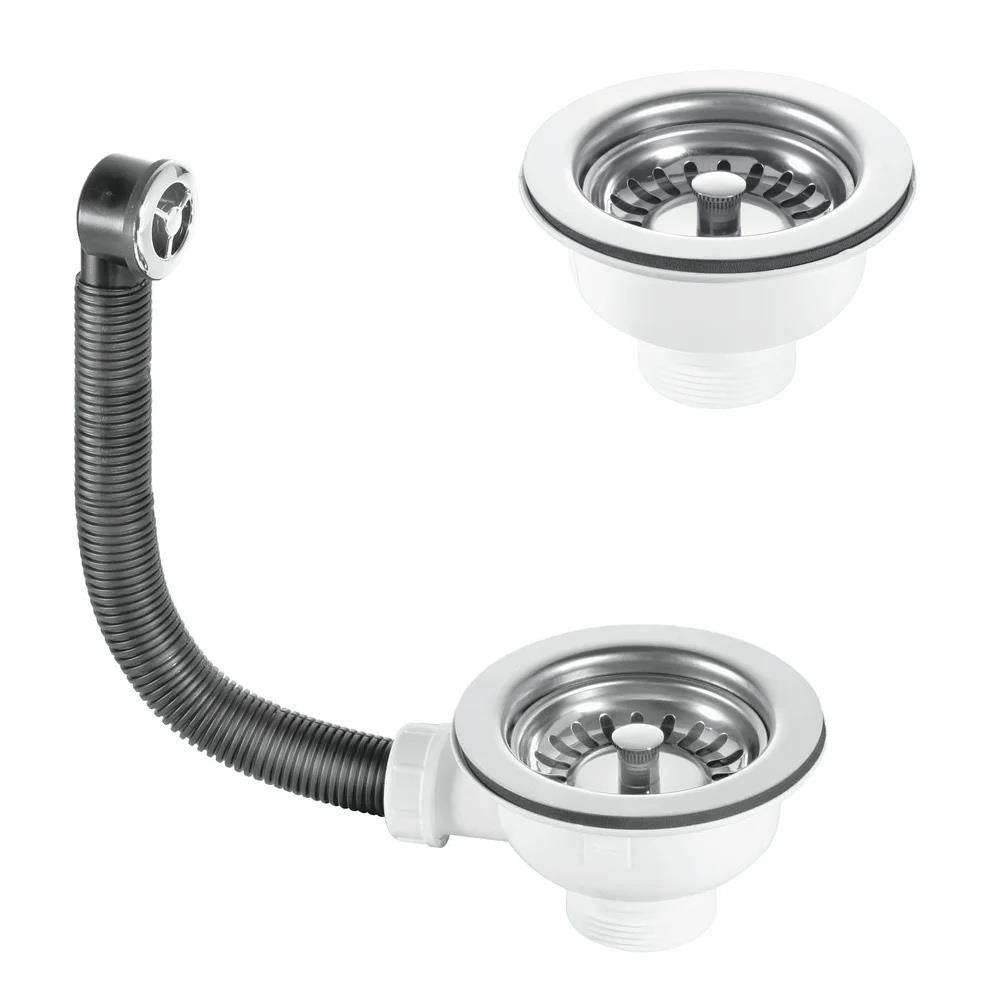 Reginox RL 301CW White 1.5 Bowl Inset Reversible Ceramic Kitchen Sink