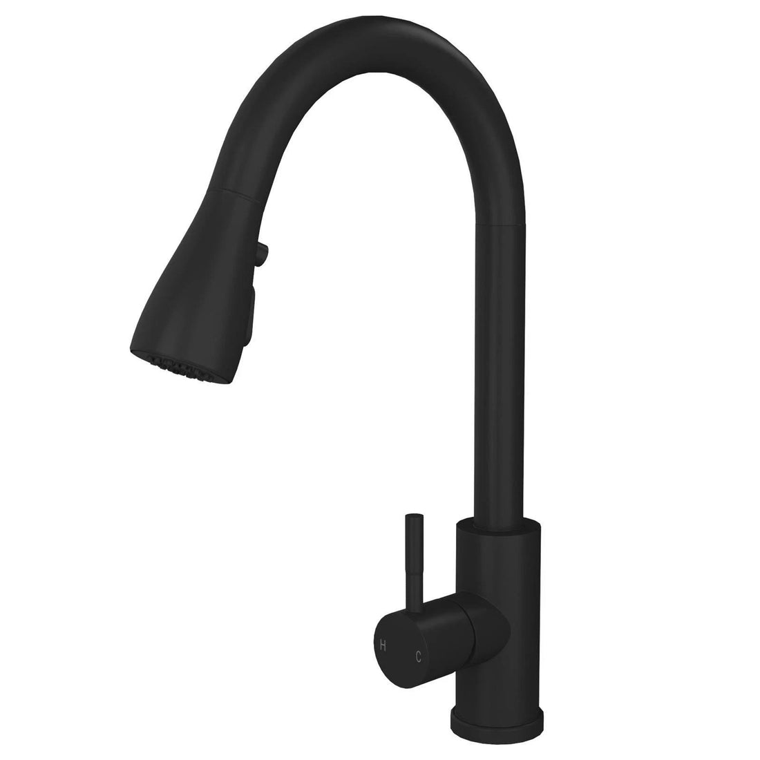 Liquida CMP15BL 1.5 Bowl Reversible Black Kitchen Sink And Pull Out KPO11MB Tap