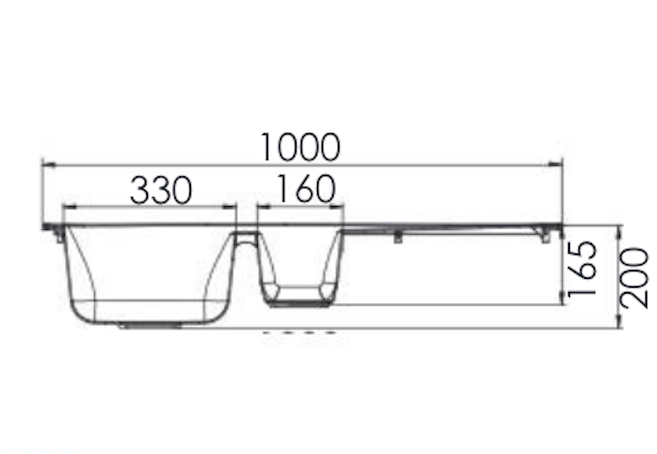 Liquida CU15WH 1.5 Bowl Composite Reversible Inset White Kitchen Sink With Waste